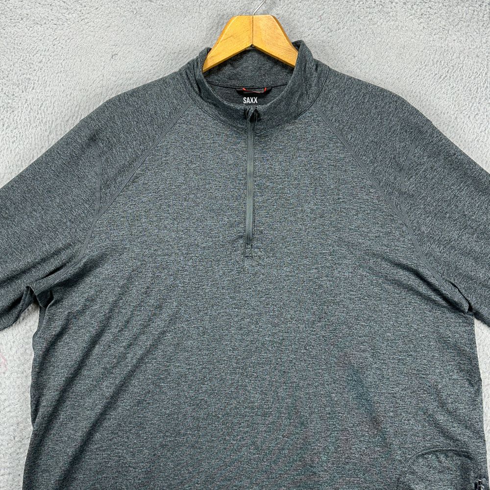 Saxx Peakdaze Pullover Sweatshirt Adult 2xl Grey Quarter Zip Long Sleeve Mens